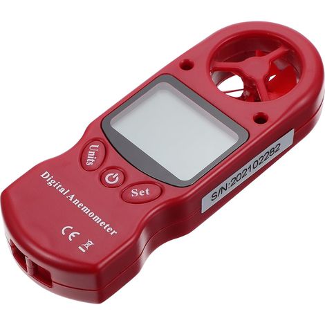 Stück Anemometer Thermohygrometer Luftfeuchtigkeit Mini Tragbares digitales Anemometer Windgeschwindigkeitsmesser Outdoor Praktische Hygrothermograph Luftstrommessung Roter Kunststoff (1/5)
