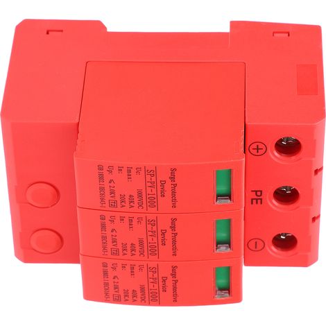 Dispositif de protection contre les surtensions 3P40KA DC1000V, parafoudre, disjoncteur de protection photovoltaïque (1/5)