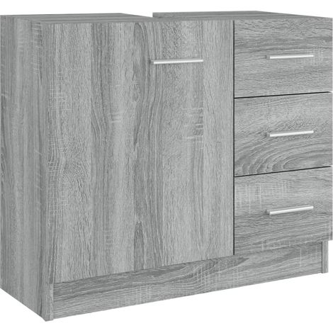 Maison Exclusive - Waschbeckenschrank Grau Sonoma 63x30x54 cm Hol