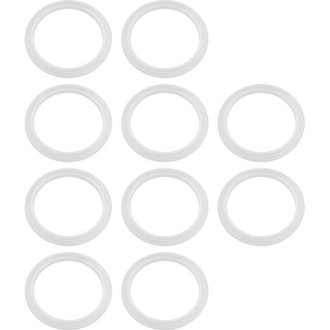 10pcs O-Rings Bath Plug Sealing Ring Transparent Silicone Pop-up Basin Drain Seal for Push-Up Sink Basin Drain Plug 34mm ID 43mm OD (1/5)