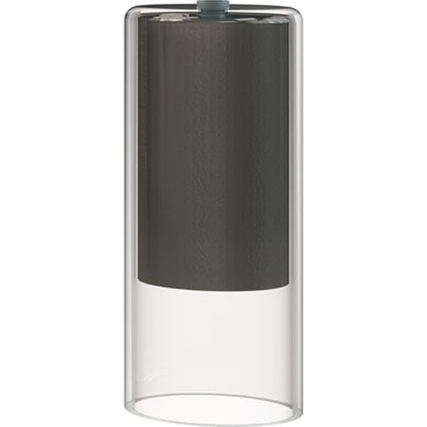 Paralume vetro trasparente tubo nero 15 cm Nowodvorski Cylinder S (1/2)