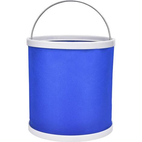 Akozon Seau d'eau Pliant Portatif du Tissu 9L d'Oxford pour Le Camping de Pêche de Voiture. (1/5)