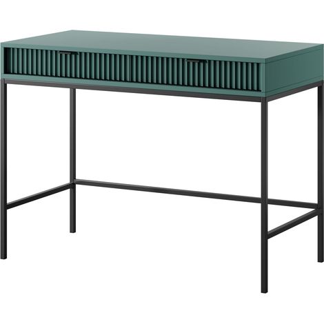 Toeletta: 2 cassetti, labrador, Nero, 104 x 78 x 50 cm, maniglie nere (1/5)