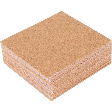Sous Verres Adhésifs Liège 40 Pièces Carrés Protection Meuble Antidérapant Tapis