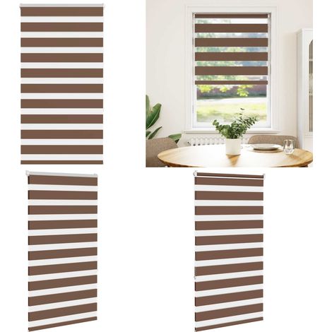 vidaXL Zebrarollo Braun 90x150 cm Stoffbreite 85,9 cm Polyester (1/5)