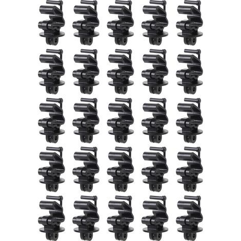 Pinlock Insulating Wire Retaining Clips for Electric Fences, 25 Pieces, T-Post Insulators for Farm and Garden Fences (1/5)