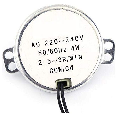 Moteu Synchone de Mico-Ondes Electique Adapté au Moteu de Table emplacement Plateau Tounante de Moteu de Synchon ond 4W CW/CCW 220-240V(2.5-3PM) (1/4)