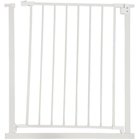 Barriera di sicurezza per scale Relaxdays, 75-80 cm, senza forature, per bambini, barriera per porte, bianca