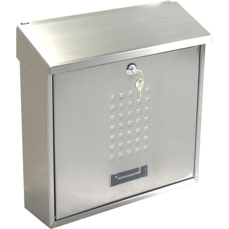 Primaster Briefkasten Edelstahl Wandbriefkasten Namensschild Postkasten