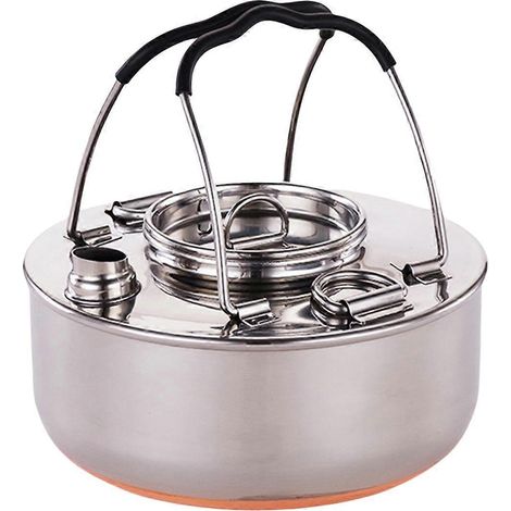 1,5-Liter-Edelstahl-Wasserkocher für Camping, tragbar (1/5)