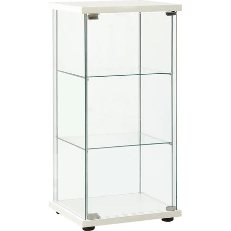 Mobile contenitore dal design moderno dimensioni 42,5 x 36,5 x 86 cm con spazio organizzato e ante in vetro temperato bianco. Codice articolo: 020046711.