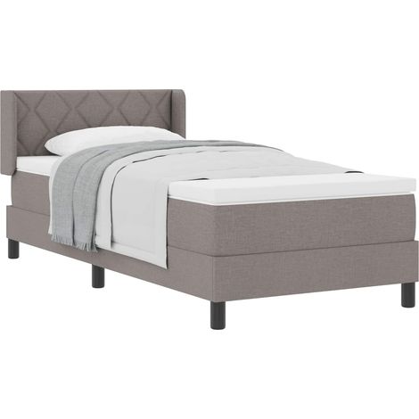 Maison Exclusive - Boxspringbett mit Kopfteil Taupe 200 x 90 cm S