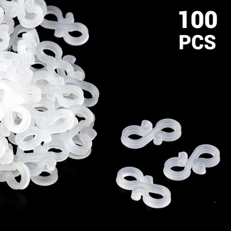 100 plastic shower curtain hooks, various sizes, Christmas tree light hooks, mini light hooks available in stock. (1/5)