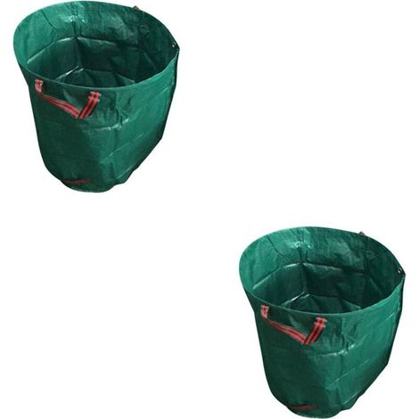 Enowelir Lot De 2 Sacs À Déchets De Jardin 300 Litres Avec Poignées Pliables Tissés Industriels Verts Pour Feuilles Et Herbe (1/4)
