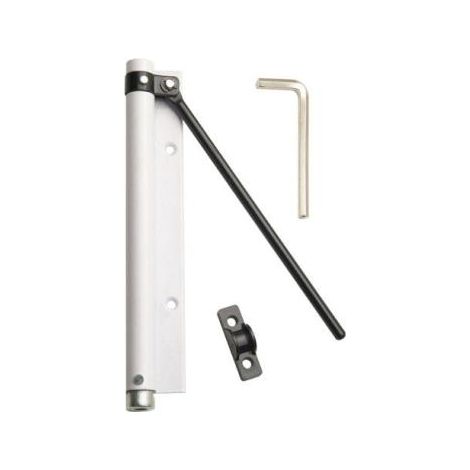 Wolfpack Ressort de porte en aluminium anodisé blanc (Blister 1 pièce)
