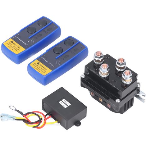 Interrupteur solénoïde 500 A 12 V pour vérins, kit de télécommande pour vérins de 3 600 à 5 400 kg, camion, VUS, VTT, Jeep (1/5)