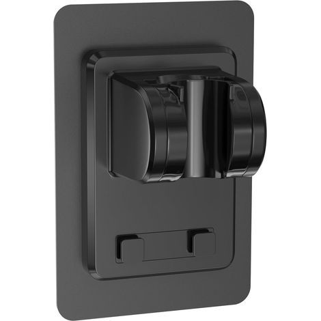 Support Douche Sans Percage, Porte Pommeau de Douche Installation Facile, Support de Douchette Universel Angle Réglable pour Salle Bain (noir mat) (1/4)