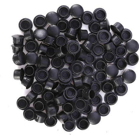 100 cache-vis de charnière de 10 mm pour portes de tiroirs, fenêtres et placards - Droit (Noir)-100pcs-Black (1/4)