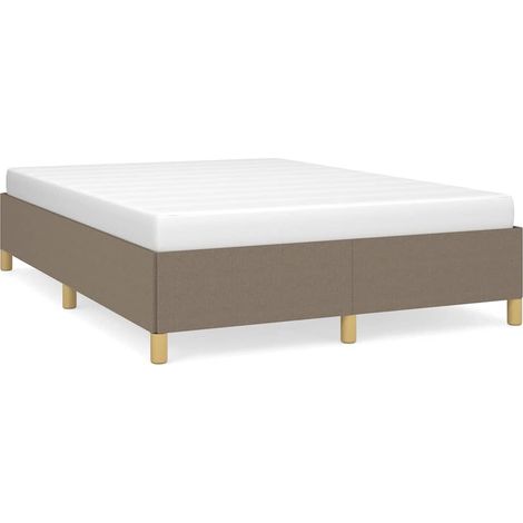 Maison Exclusive - Bettgestell ohne Matratze Taupe 140x200 cm Sto (1/5)