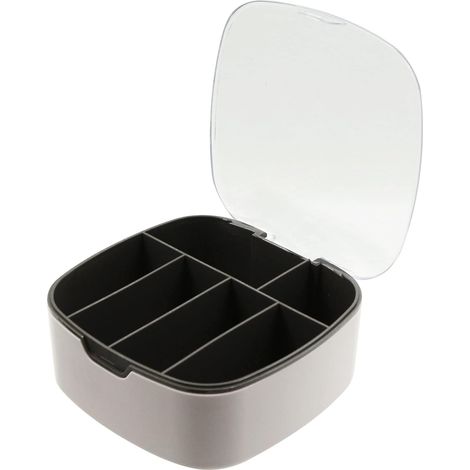 Organiseur de bureau transparent pour câbles et accessoires électroniques, boîte de rangement pour gestion des fils (1/5)