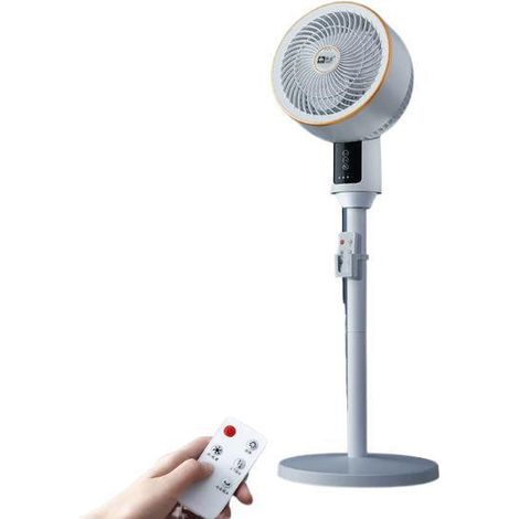 Ventilateur brasseur d’air à circulation 3D, ventilateur sur pied oscillant silencieux, commande tactile et télécommande, utilisable toute l’année