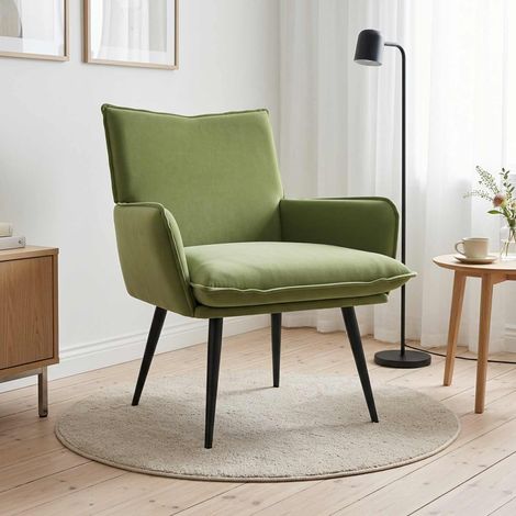 vidaXL Sillón Verde claro Terciopelo (1/5)
