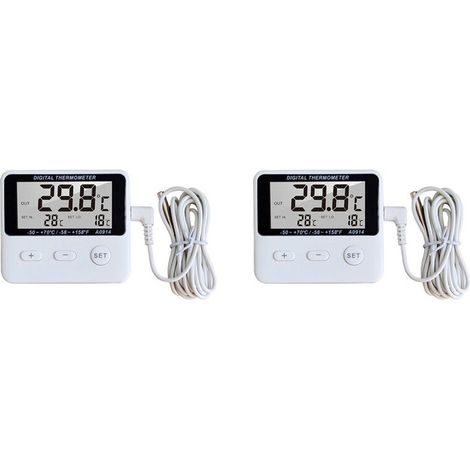 2X Thermomètre à Sonde Numérique LCD pour Réservoir D'Eau, Piscine, Réfrigérateur, Aquarium, Cave à Vin (1/4)