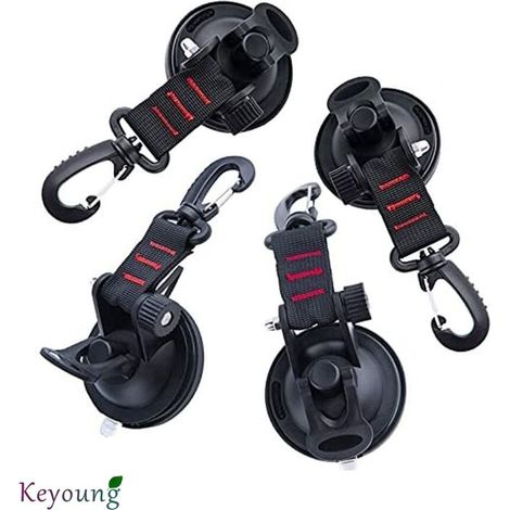 Set of 4 cups of ancrage with fastening to cup for car, camping, tarp, accessory cup multifunction for tents like awning side of car,Lilaris (1/5)