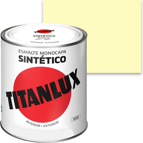 -CAHERSA- PINTURA TITANLUX SINTETICO BRILLO MARFIL 750 ML TITAN (1/3)