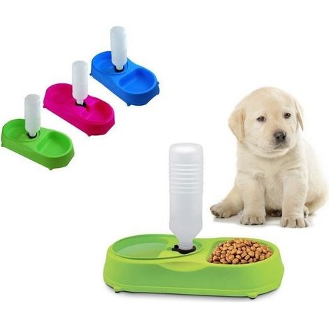 Distributeur D'eau Et De Nourriture Pour Chien Chat Eau Nourriture Gamelle Chiens Chats (1/2)