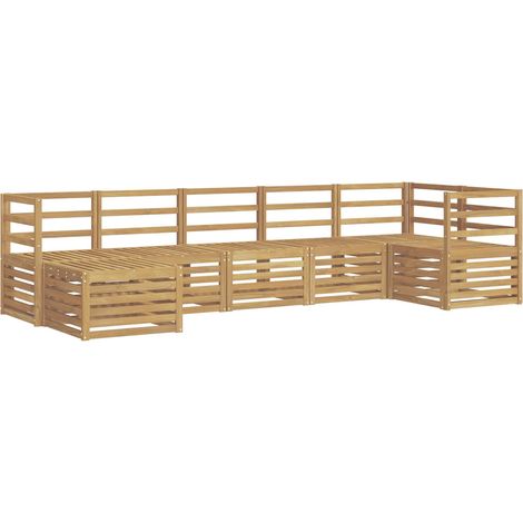 Conjunto de sofás de exterior 7 pcs Blanco vidaXL (1/5)