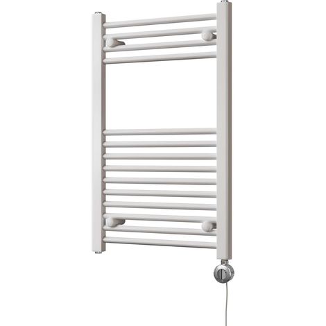 Zennor - White Electric Towel Rail H800mm x W500mm Straight 300w Thermostatic (1/3)