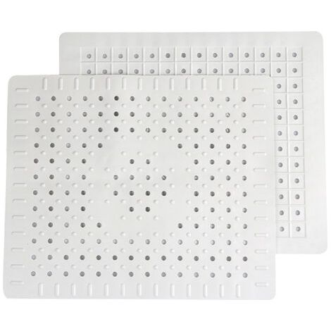 Sollbry Lot de 2 tapis d'évier de cuisine, antidérapants, 31 x 26 cm, blanc (1/5)