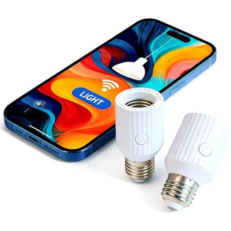 Adaptateur de douille Wi-Fi intelligent, minuteur, puissance max 60 W, compatible ampoules à incandescence, E26/E27 (1/5)