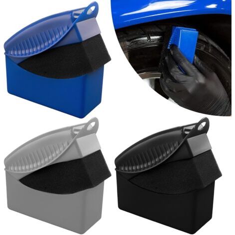 BUNTHAUS Éponge de nettoyage et d'application de gel brillant pour pneus : 3 pièces (1/5)