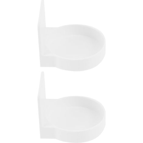 Organisateur de rangement salle bain en 2 pièces avec étagère anti-encombrement, ABS blanc adhésif, (1/5)