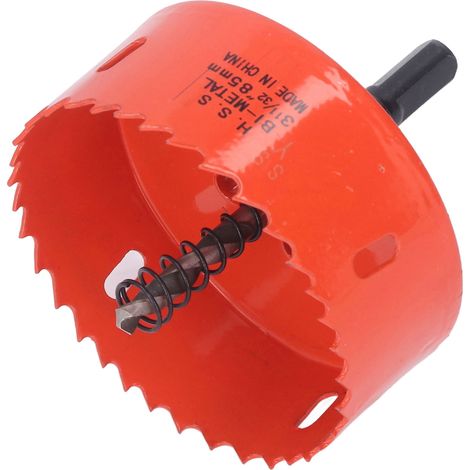 Scie cloche bimétal HSS trépan 85mm / 3,35in avec mandrin pour bois PVC coupe rapide (1/5)