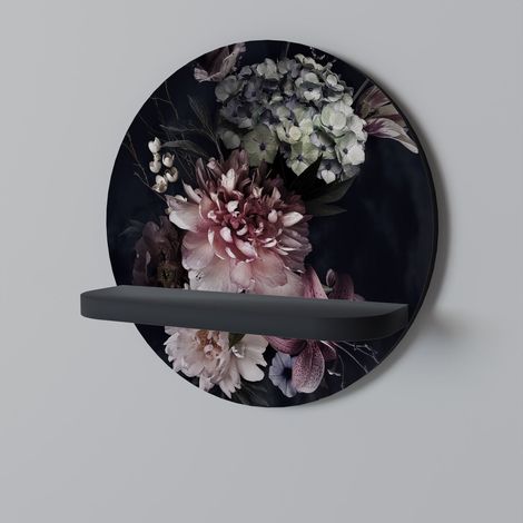 PURE BLOSSOM Estante redondo negro (1/5)