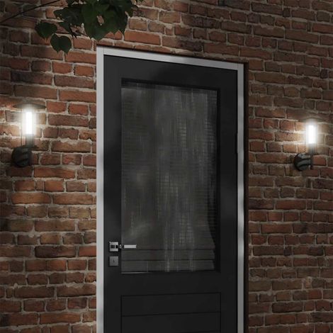 vidaXL Applique murale d'extérieur noir acier inoxydable (1/5)