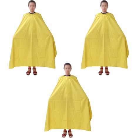3 Pièces Cape de coiffure, imperméable, antistatique, ajustable, pour salon et usage domestique (1/5)