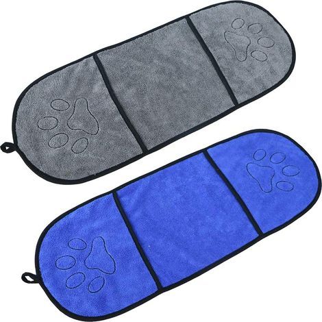 Mikrofaser-Badetuch für Haustiere, 2er-Packung Haustierhandtücher, Hundehandtuch, großes Hundebadetuch (1/5)