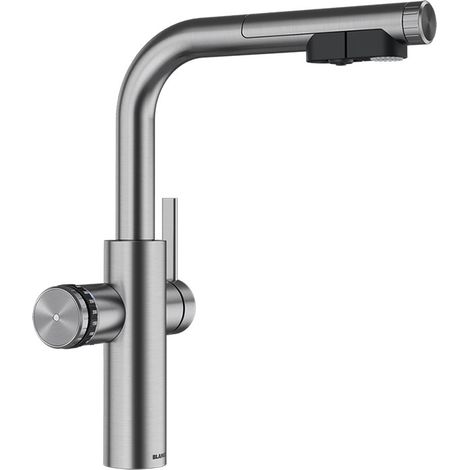BLANCO Küchenarmatur CHOICE ICONA-L Auslauf Satin Dark Steel (1/3)