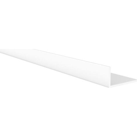 Perfil Angular  Fabricado en Aluminio  Acabado en Blanco   Medidas 20141000 mm  Longitud del Perfil 1 Metro  Espesor 1 mm  1 Unidad