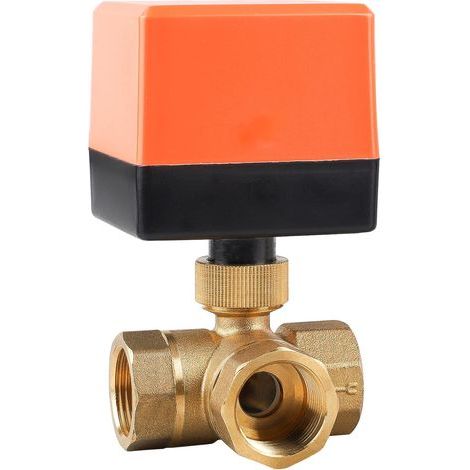 1 Vanne Motorisée 3 Voies DN20, Laiton AC 230V, Pour Chauffage Climatisation (1/5)
