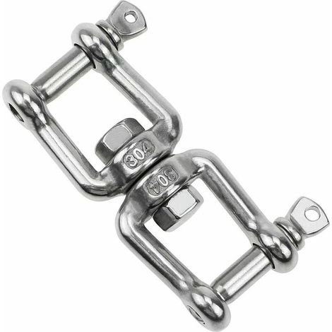 Crochet pivotant à double extrémité M8, robuste, rotatif à 360°, en acier inoxydable, avec boucles amovibles, pour sac de sable, corde, hamac, chaise, trapèze, balançoire de yoga (1/5)