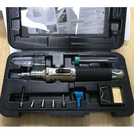 Ensemble de soudure au gaz butane style stylo professionnel 10 en 1 26ml avec chalumeau HS-1115K