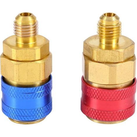 Adaptateur de Coupleur Rapide, Connecteurs Rapides de Collecteur de Climatisation, Connecteurs et LP pour Recharge D'évacuation du Système de Climatisation de Voiture (1/4)