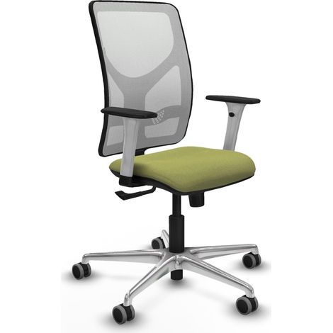 Chaise de bureau piqueras y crespo Motilla blanc vert olive maille (1/2)