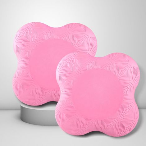 Protège-genou et coude épais antidérapant, coussin absorbant pour yoga fitness rose sakura (1/5)