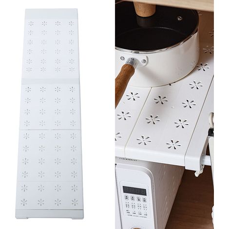 Etagère de Tension pour Armoire et Placards, Multifonctionnelle, Sans Installation, Dimension Extensible, Charge 20kg, ABS PP Tube Métal, 12 Pièces (1/5)